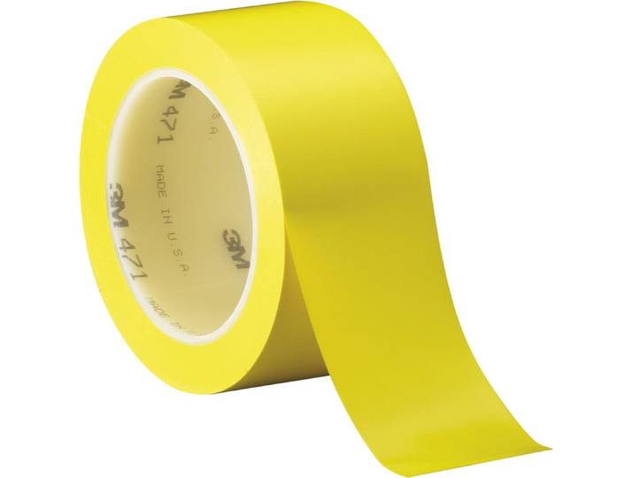 3M ruban adhésif en vinyle ruban de masquage ruban de montage jusqu'à +75° C55 mm x 33 m PVC jaune
