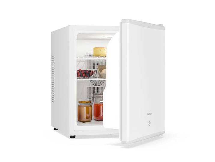 Klarstein Kühlschrank - mit Glastüre, 44L Mini-Kühlschrank für Getränke & Snacks, Kühlschrank Klein & Leise, Verstellbare Ablagen, Schloss, wechselbarer Türanschlag, höhenverstellbare Füße