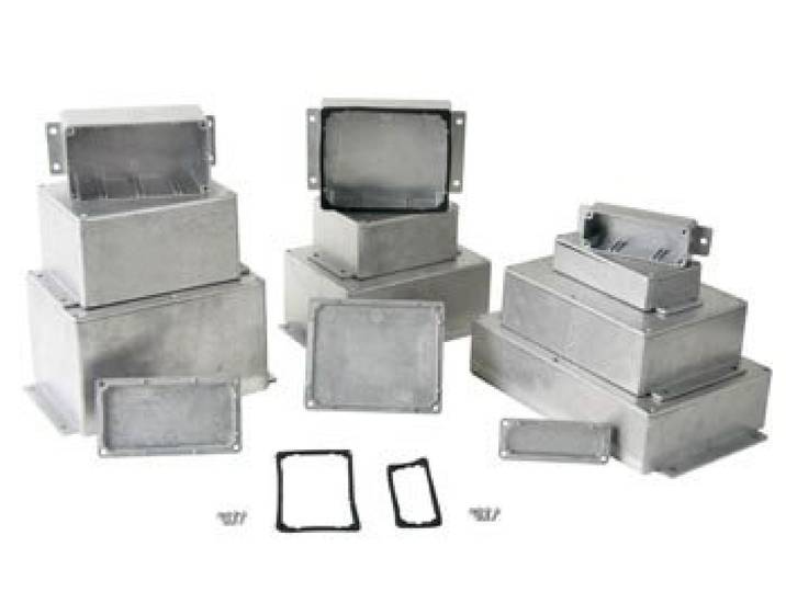 Waterdichte behuizing van aluminium met flens