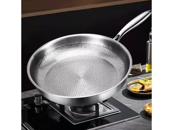 Poêles à frire antiadhésives avec couvercle, poêle martelée en titane, poêle à Omelette antiadhésive, poêle de cuisson résistante aux rayures