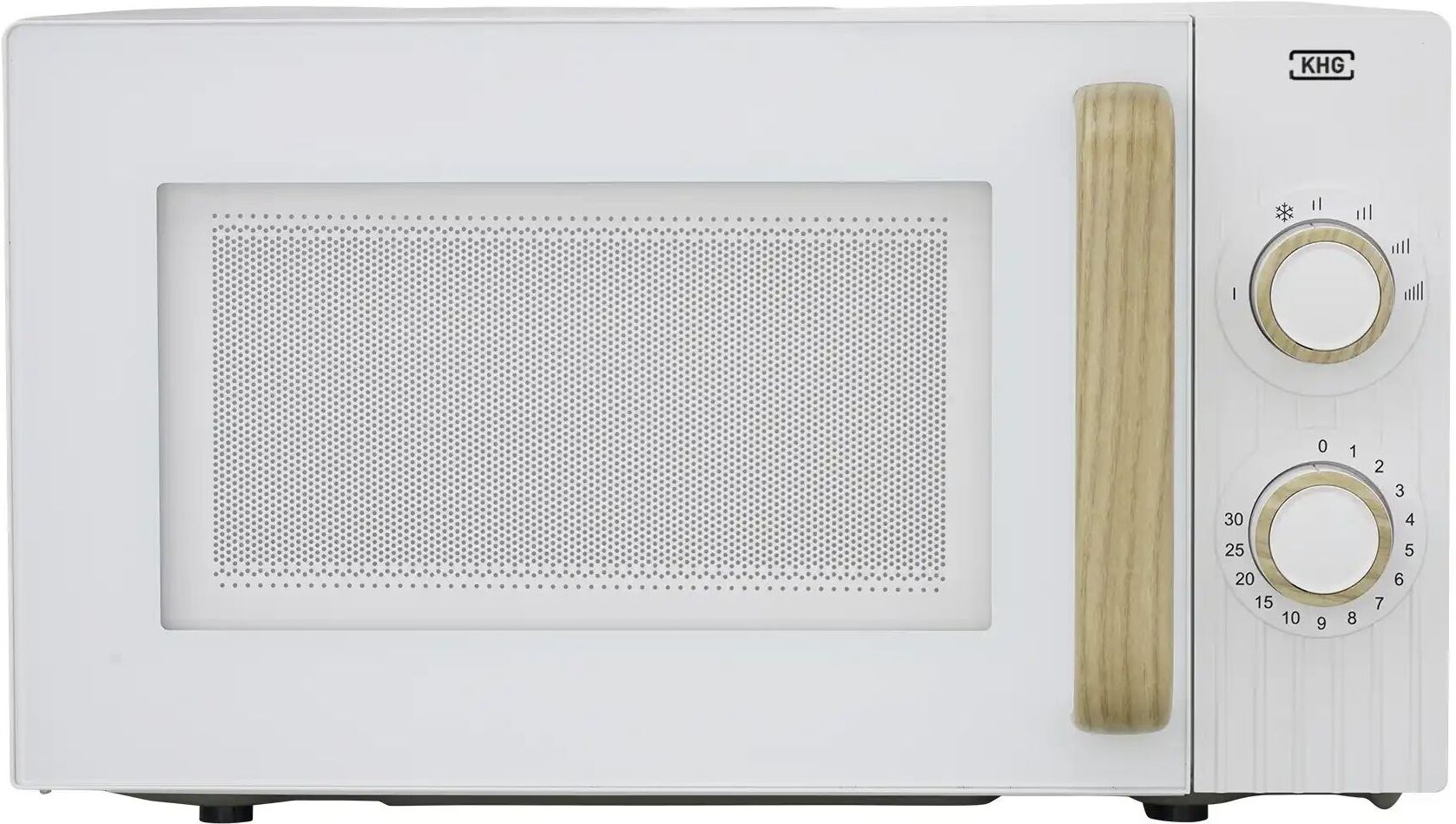 KHG Mikrowelle  MW-20.2 WEH ¦ weiß ¦ Metall,Kunststoff,Glas ¦ Maße (cm): B: 46,3
