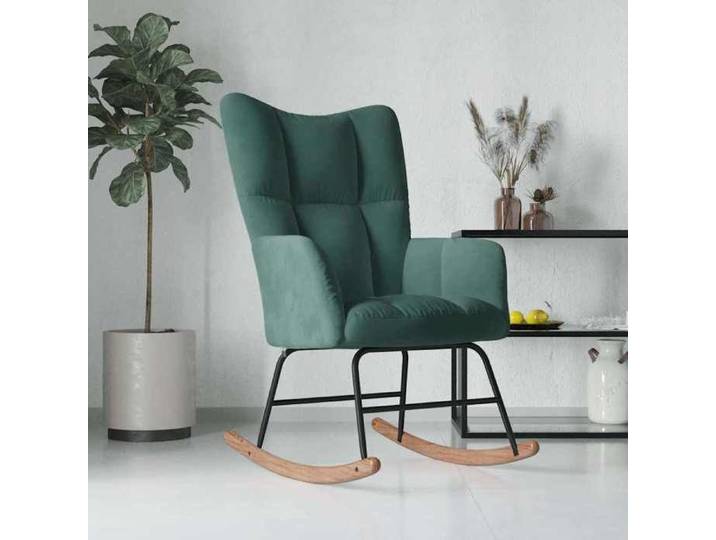(Vert)Chaise à bascule - Fauteuil individuel relax - SIGNOR - Vert foncé Velours 125908