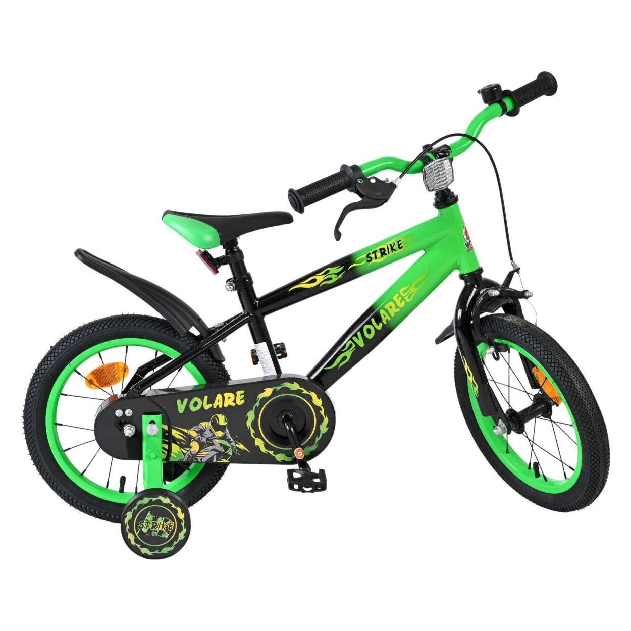 Volare - Children's Bicycle 14 - Strike Green Black (51427) (14") (51427)