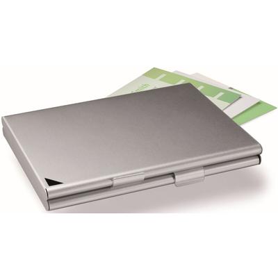 Durable Visitenkartenspender Business Card Box duo für 20 Karten metall/silber Packung mit 25 Stück