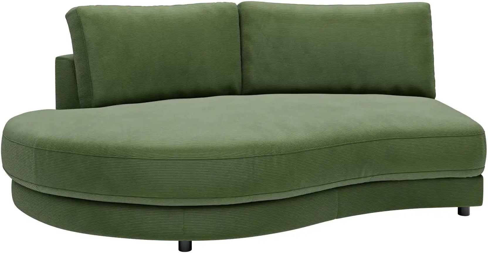 Jette Home Element Abschluss rund links in Feincord Sila ¦ grün ¦ Maße (cm): B: