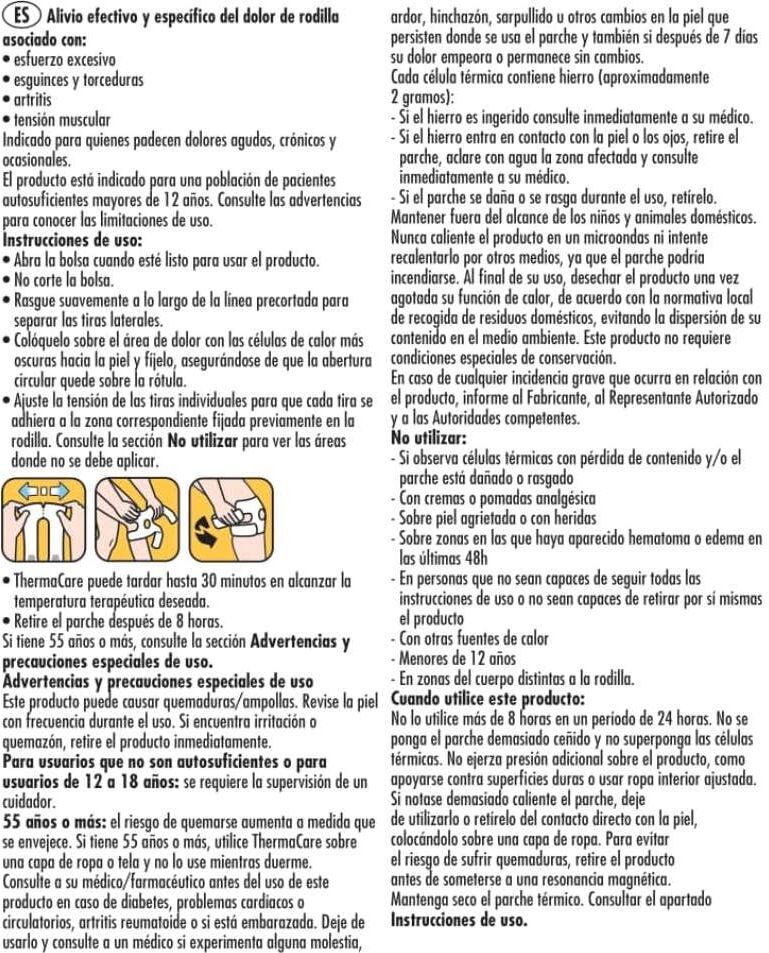 THERMACARE Heatwraps Parche Térmico Rodilla 2uds