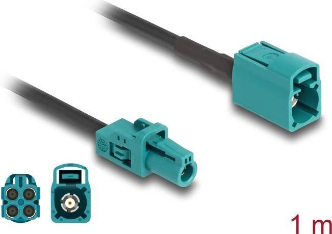 Delock Mini FAKRA naar FAKRB kabel, 4-polig (vrouwtjesconnector naar vrouwtjesconnector, type B)