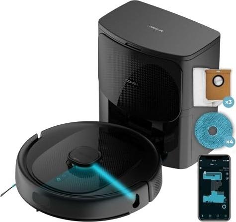 Saug- und Wischroboter mit Selbstreinigungsbasis Conga 9590 Spin Revolution Ultra Power Home 10000Pa Laser Navigation