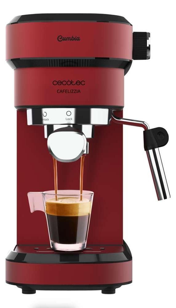 Cecotec Cafelizzia 790 Shiny handmatige espressomachine, 1,2 liter, 20 bar, 1350W, rood