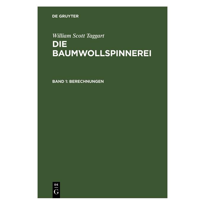 De Gruyter Taggart:Berechnungen (Deutsch, Hardcover, William Scott Taggart) (67828415)