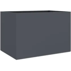 Helloshop26 - Hochbeet für Pflanzen Blumen Terrasse Garten 62 x 40 x 39 cm anthrazitfarbener Stahl 02_0037752
