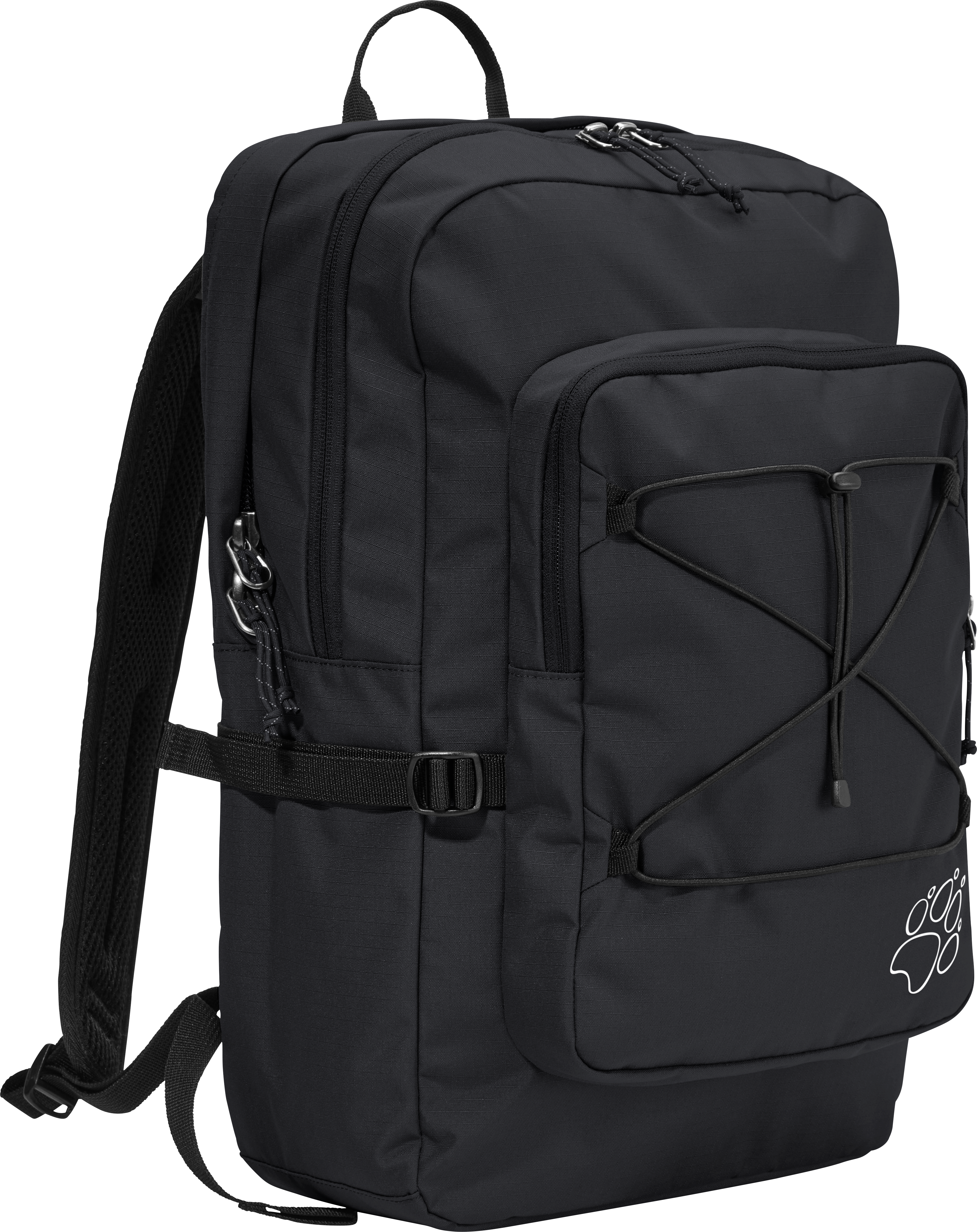 Rucksack JACK WOLFSKIN "BERKELEY 24", schwarz, Rucksäcke, Web, Polyester, unifarben, Rucksack, sportlicher Stil, unifarbenes Design, aus Polyester, nicht elastisch schwarz Einheitsgröße