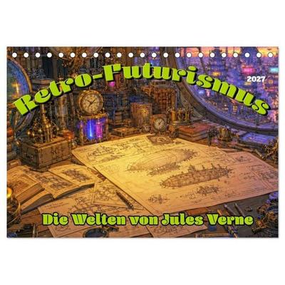 Retro-Futurismus: Die Welten von Jules Verne (Tischkalender 2027 DIN A5 quer), CALVENDO Monatskalender