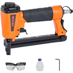 VEVOR Druckluftnagler, T50 Druckluft Tacker für 10,8 mm Krone, 4 -16 mm lange Klammern, 70 - 110 PSI Klammergerät für Holzbearbeitung, Polsterung, Stoff, Handwerk, DIY-Projekte