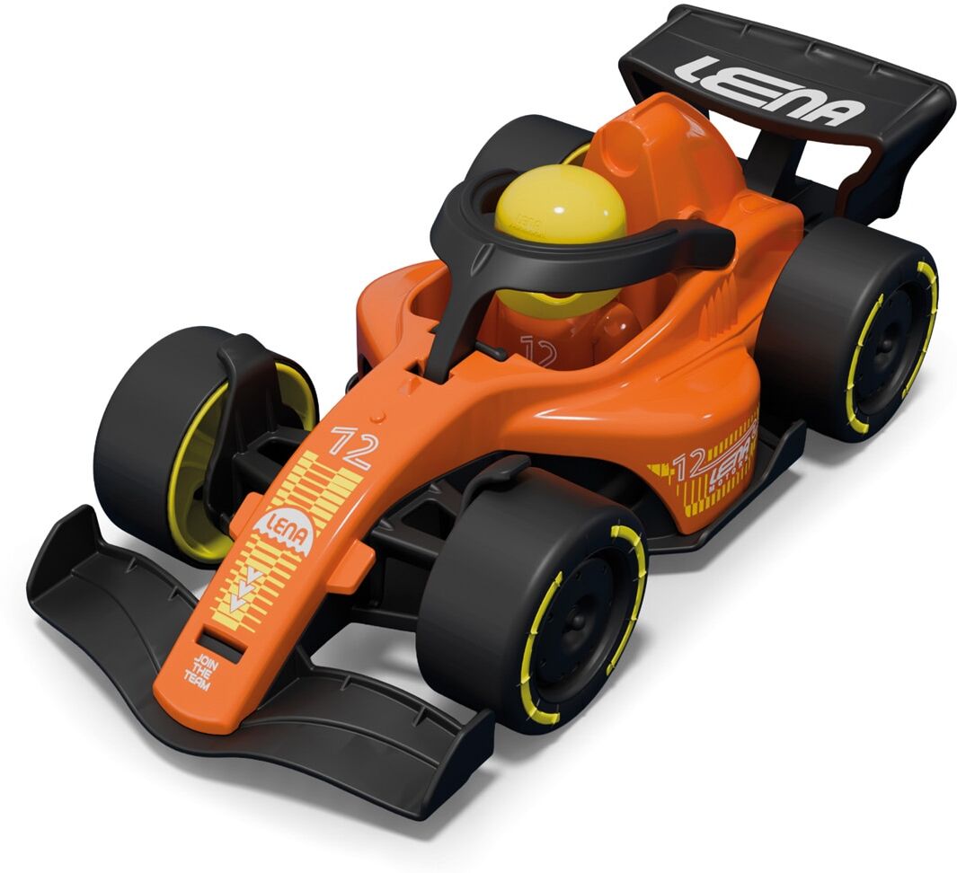 Spielzeug-Rennwagen LENA "Formel Rennwagen, orange", orange, Spielzeugfahrzeuge, KinderT:21cm, Kunststoff, Made in Europe, T:21cm