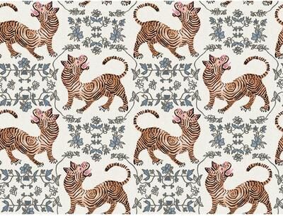 Christiane Lemieux Lemieux et Cie Ferrandi Blue Wallpaper