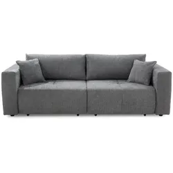 Bigsofa mit Funktion Relax Stoff Grau Dunkelgrau