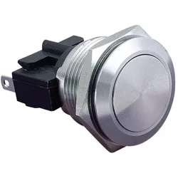 Bulgin Drucktaster PB robust 22mm SPCO, Schalter + Taster, Silber