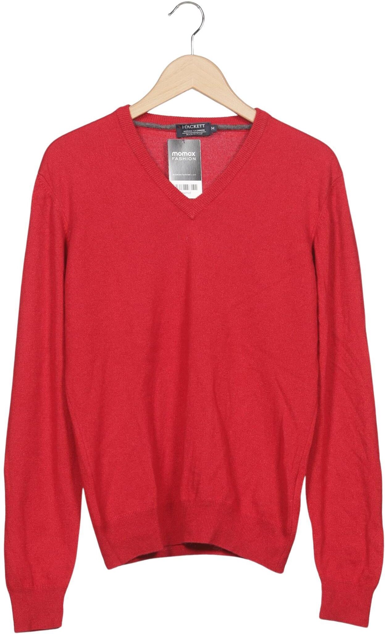 Hackett London Herren Pullover, Rot, Gr. M, Seide / Merino / Kaschmir - Second Hand