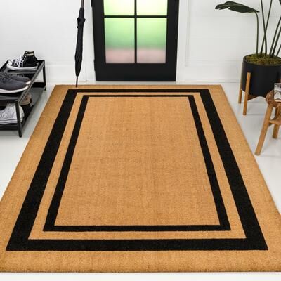 JONATHAN Y Classic Natural Coir Indoor/Outdoor Mat