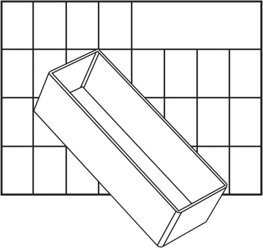 A8-2 Facheinsatz transp. H 47x B 55x T 157 mm ; raaco (114592)