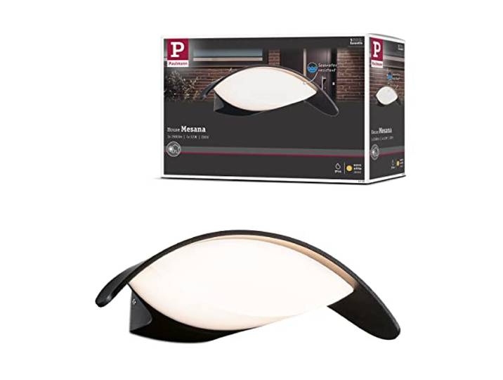 Paulmann 94765 Applique d'extérieur LED Mesana IP44 12W 800lm 240x165mm Anthracite aluminium 3000K résistant à l'eau de mer applique Outdoor