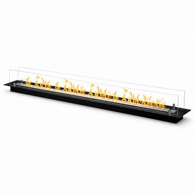 Divina Fire Eingebauter Bioethanol-Kaminbrenner mit 150 cm Glas-Biokamin