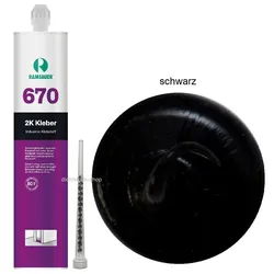 Ramsauer 670 2K Silikon Klebstoff 340g Kartusche schwarz