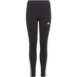 ADIDAS Kinder Strumpfhose Essentials 3-Streifen Cotton, Größe 140 in Schwarz Schwarz