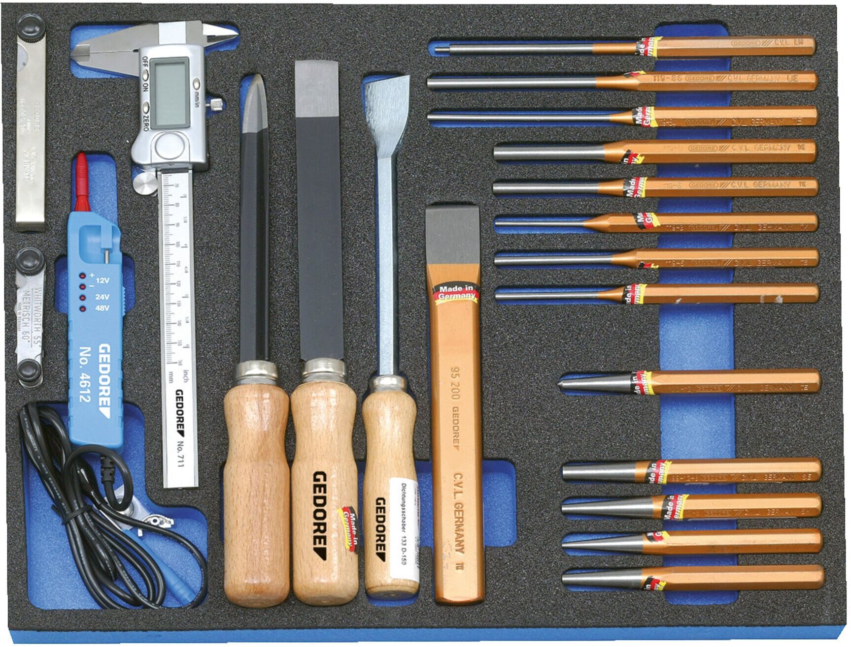Gedore 2005 CT2-119 Werkzeugsortiment in Check-Tool-Modul, 21-teilig (2016338)