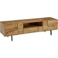 FineBuy, TV Möbel, TV Schrank Lowboard 160x46x43 cm Holz Fernsehkommode Fernsehschrank (160 x 43 x 46 cm)