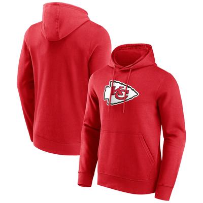 Kapuzenpullover FANATICS "Fanatics Hoodie Kansas City Chiefs Primary Logo Graphic", Damen, Gr. S, rot, 80% Baumwolle, 20% Polyester, Pullover Kapuzenpullover