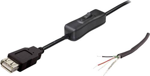 TRU COMPONENTS USB Anschlussleitung mit Schalter Buchse, gerade TC-2509040 Inhalt