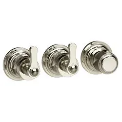 Gessi Venti20 Fertigmontageset Thermostat, 2-Wege, Vertikale/horizontale Wandmontage, 65334713, Farbe: Messing Antik