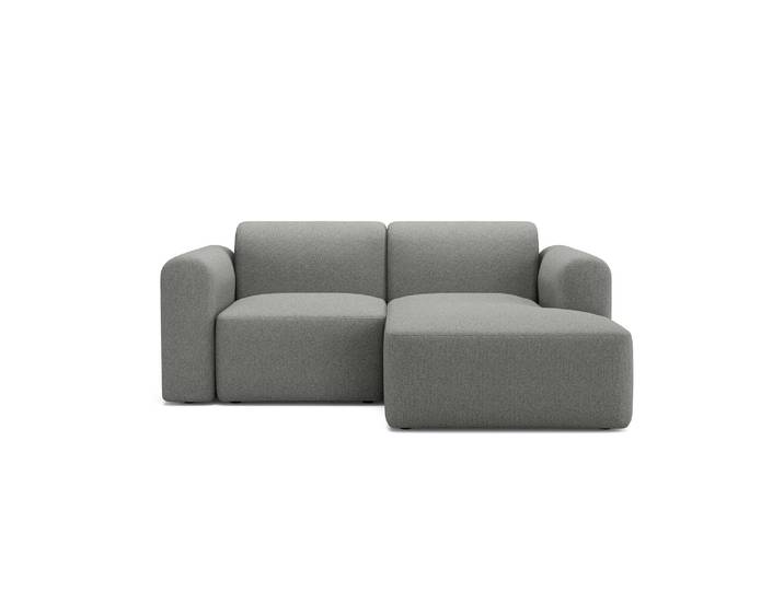Ecksofa, Grau, 194x152 cm, Boucle, Bezüge Wechselbar, Skandinavisch