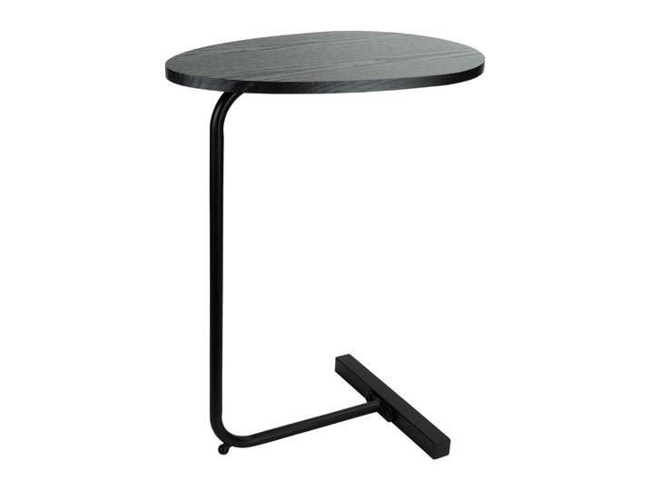 QUVIO Bijzettafel - Ovaal - Zwart