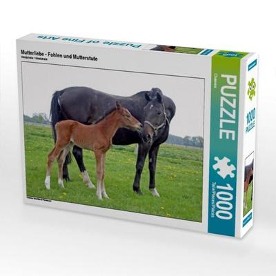 CALVENDO Puzzle Mutterliebe - Fohlen und Mutterstute | 1000 Teile Lege-Größe 64x48cm Foto-Puzzle für glückliche Stunden