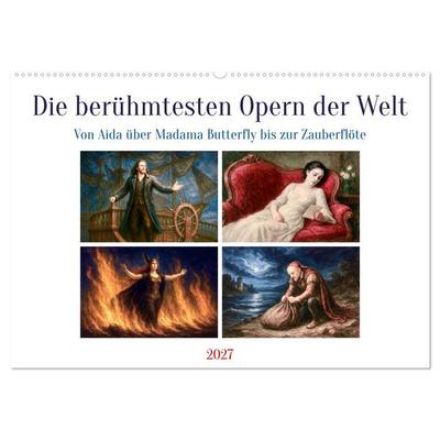 Die berühmtesten Opern der Welt (Wandkalender 2027 DIN A2 quer), CALVENDO Monatskalender