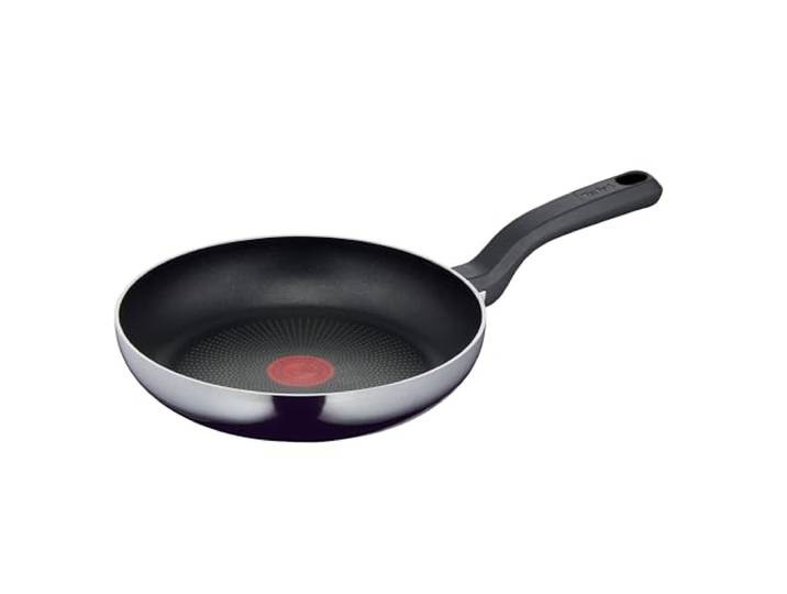 Tefal Resist Bratpfanne 24 cm beschichtet, nicht induktionsgeeignet, Titanium Antihaftversiegelung, Thermo-Signal bei idealer Brattemperatur, leichte Reinigung, Made in France, D52604