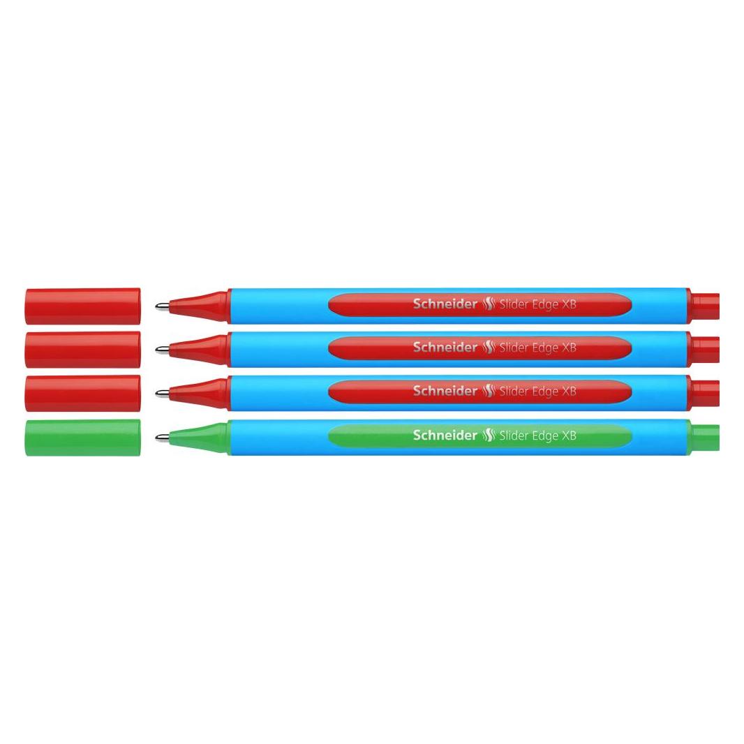 Schneider 4 Kugelschreiber Slider Edge XB Lehrerkorrekturset blau Schreibfarbe farbsortiert (4x) (50-152272)