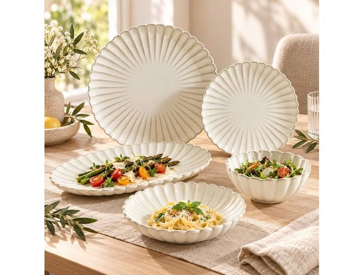 EmirtexHome Geschirr-Set Paris 25 tlg. für 6 Personen (25-tlg), Keramik