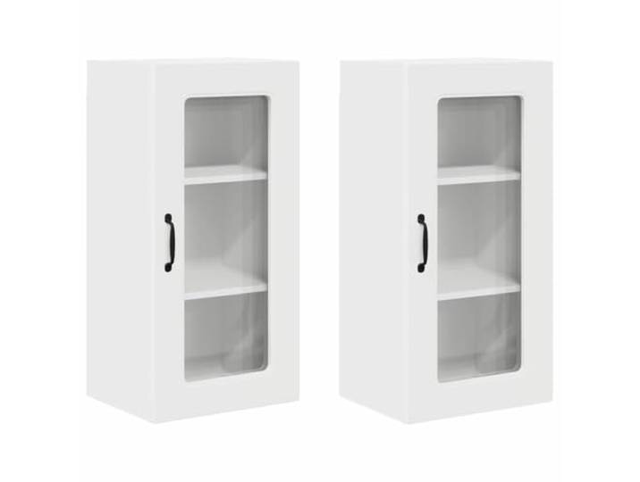 HKTMGDNG 2er Set Küchen Wandschrank Weiß Holzwerkstoff 40x31x80 cm Praktisches 2er Set Hängeschränke aus Holzwerkstoff für die Küche: Viel Stauraum und zeitloses Design für mehr Ordnung.