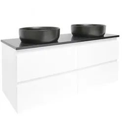 Badezimmerschrank mit Abdeckung SAT B-Way 119x50x45 cm weiß glänzend BWAY2120WZ