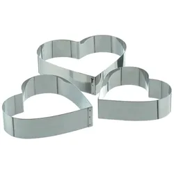Schneider - Tortenring "Herz", Edelstahl, 180 x 50 mm