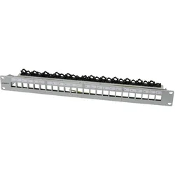 Synergy 21 Keystone,Modulträger, 19"Patchpanel für 24xTP-Modul, 1HE(t 94mm), Lichtgrau, V4 mit Kabelklemme, Syn, Server Zubehör, Grau