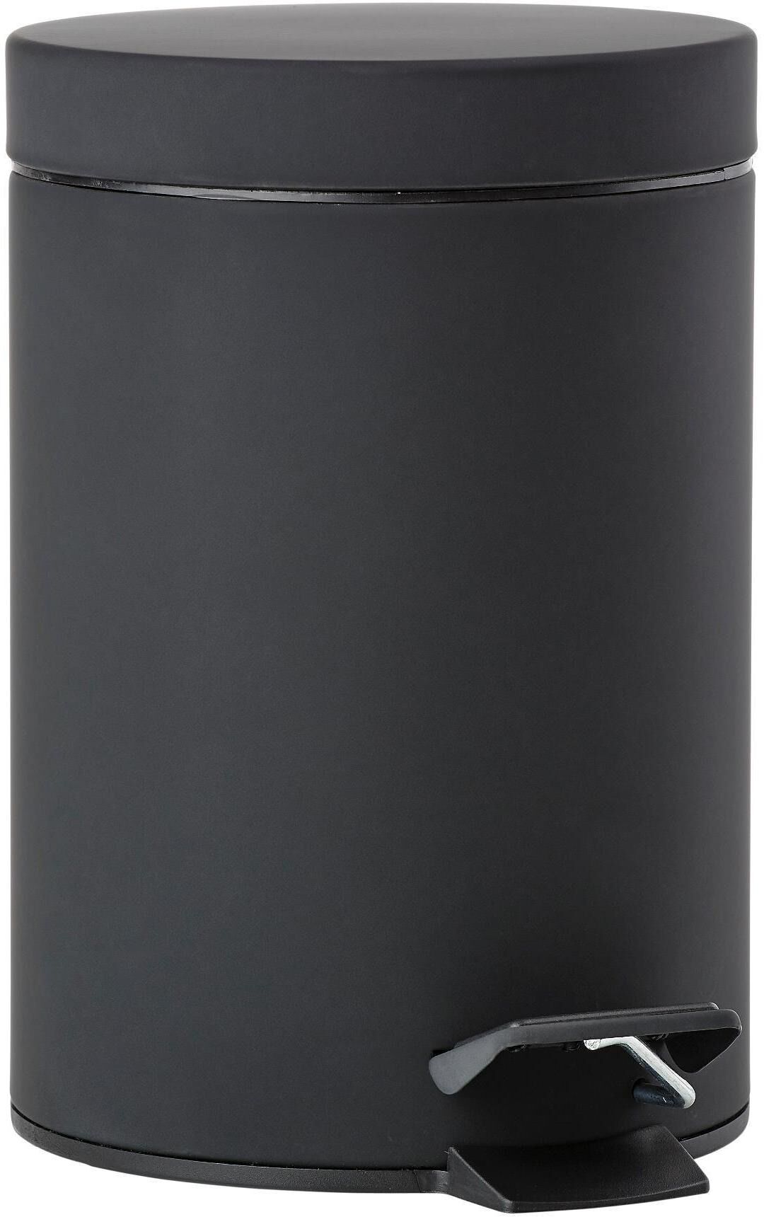 Kosmetikeimer ZONE DENMARK "Solo 3 l", schwarz, 3 l, Edelstahl, Mülleimer, Kosmetikeimer schwarz 3 l