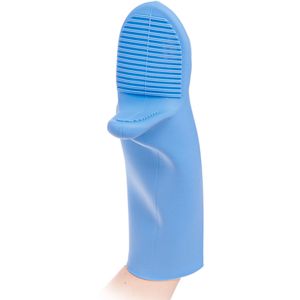 Franz-Mensch Ofenhandschuh Shark, 33215, blau, bis 250°C hitzebeständig, aus Silikon, rutschfest