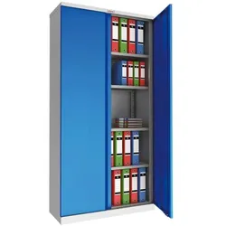 Phoenix Stahlschrank, abschließbar, zerlegt, 91,5 x 37 x 183 cm blau