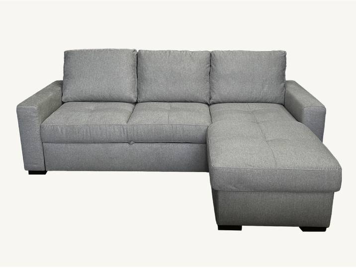 Canapé d'angle convertible et réversible Malena Gris - Basika