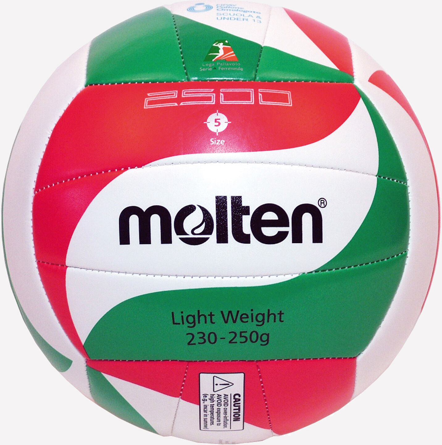 Molten 2500 School Mis. 5 - Pallone Volley - Color Mix 5